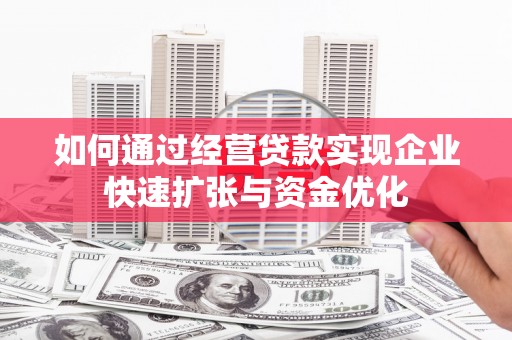 辰溪如何通过经营贷款实现企业快速扩张与资金优化