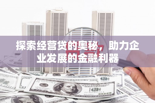 辰溪探索经营贷的奥秘，助力企业发展的金融利器