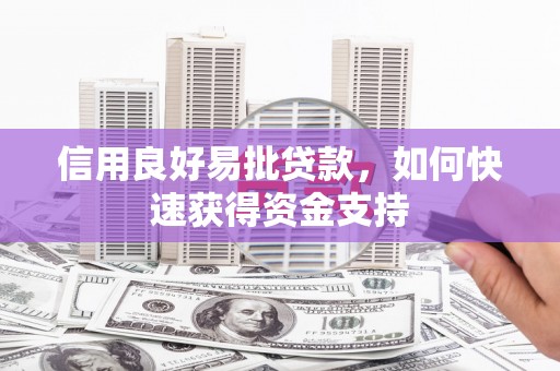 辰溪信用良好易批贷款，如何快速获得资金支持
