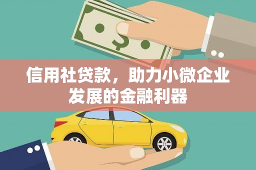 辰溪信用社贷款，助力小微企业发展的金融利器